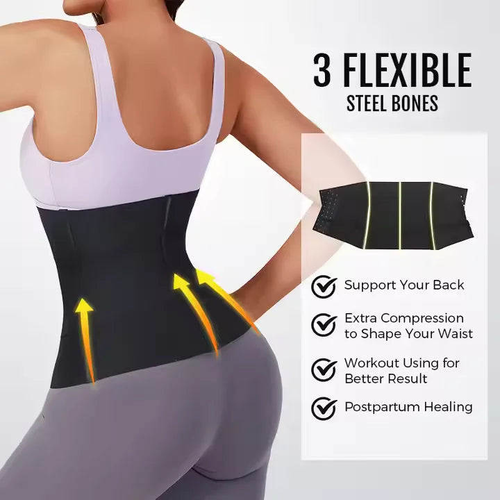 Body Shaper for Women – Sweat Waist Trainer Belt for Tummy Control & Slimming