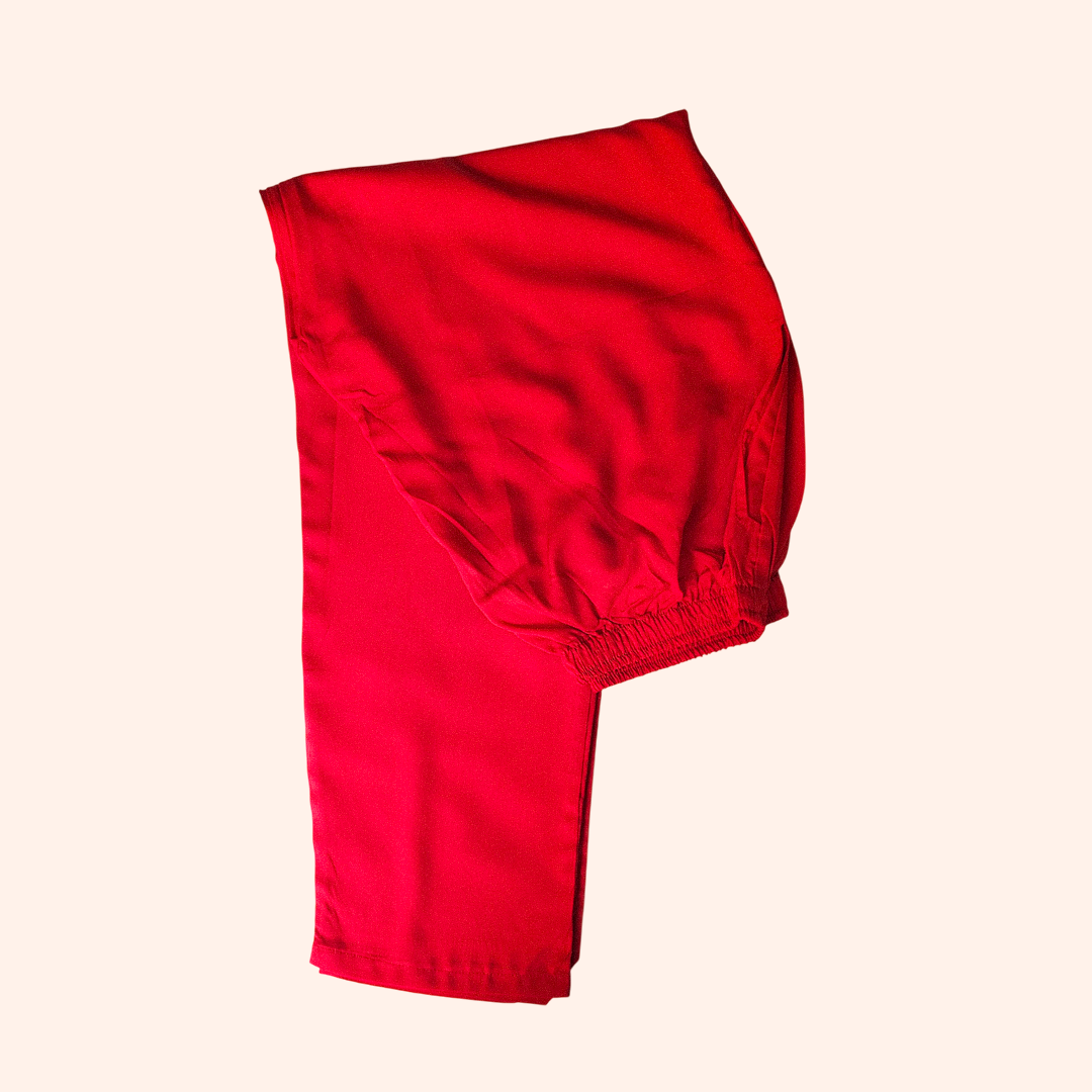 Bold Red & Black Pajama Set – Night Suit for Women & Girls