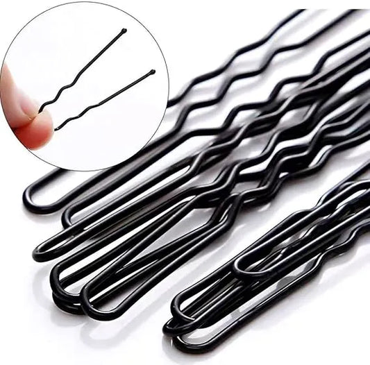 U-shaped Hair Pins,Hair Accessories Hairdressing Salon for Women(Black)