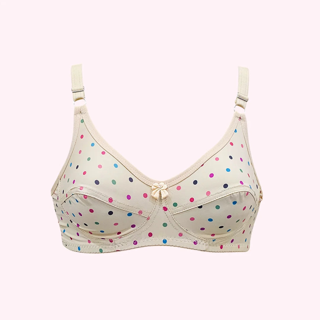Summer Comfort Polka Bra in Pakistan – Soft T-Shirt Bra for Women