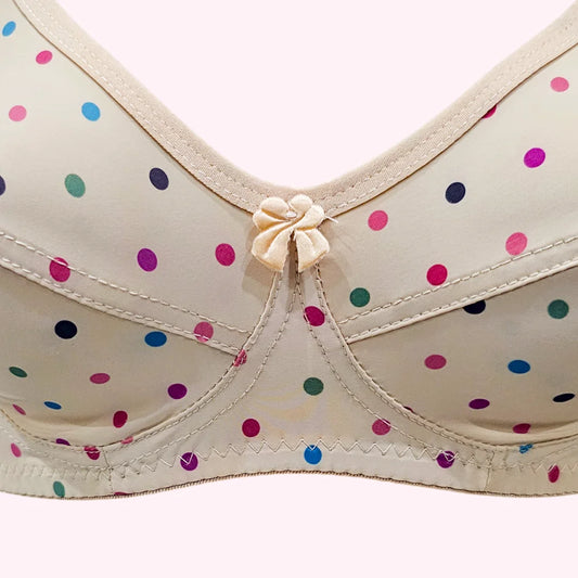 Summer Comfort Polka Bra in Pakistan – Soft T-Shirt Bra for Women