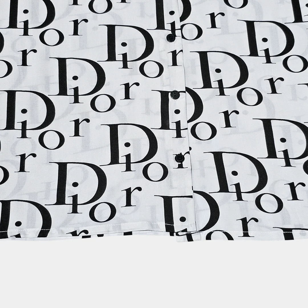 Nightwear with Dior-Style Print - Luxury-Inspired Pajama Set for Women