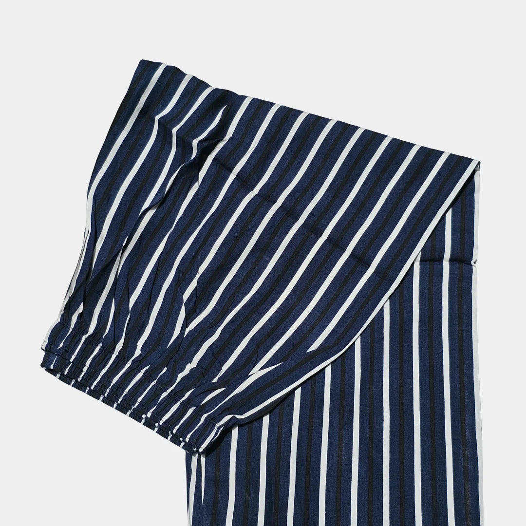 Striped Pajama Set for Women – Soft Cotton 2-Piece Nightwear
