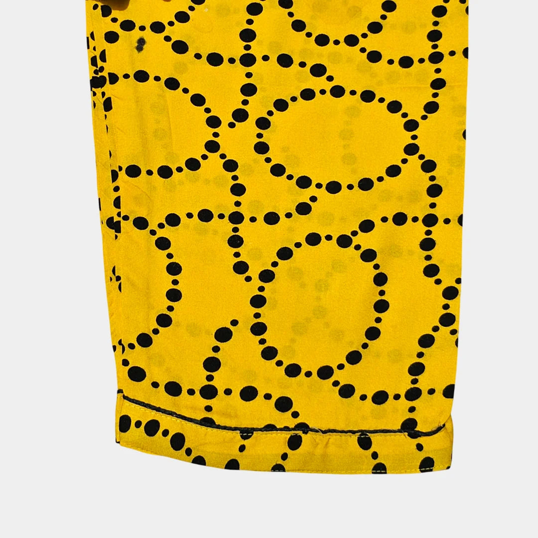 Yellow 2-Piece Capri Pajama Sets for Women