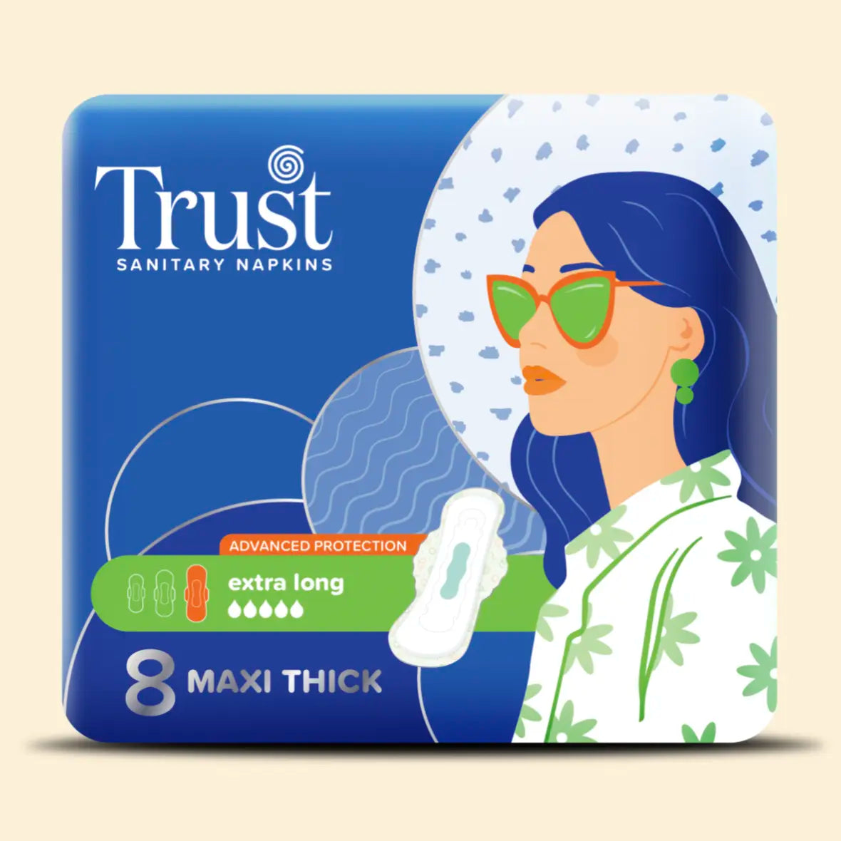 Trust Pads Breathable Maxi Thick Dry Mesh