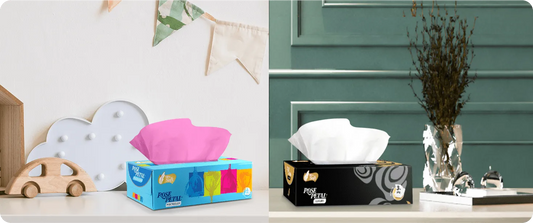 Rose Petal Multicolor Tissue Box