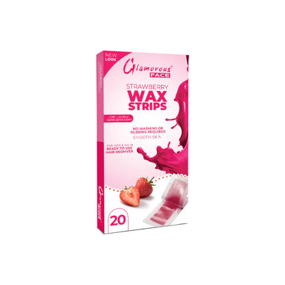 Glamorous Face Body Wax Strips, 20 Body Wax Strips,4 Flavours.