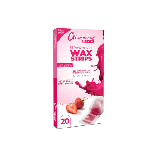Glamorous Face Body Wax Strips, 20 Body Wax Strips,4 Flavours.