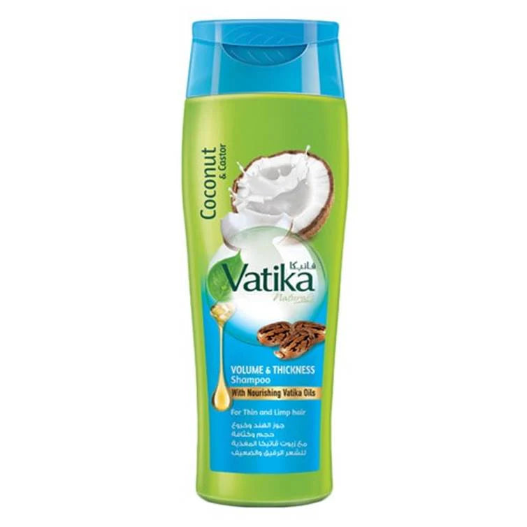 Vatika Naturals Volume & Thickness Shampoo 360ml| Enriched with Coconut & Castor Extracts | For Thin & Limp Hair | With Nourishing Vatika Oils 360ml