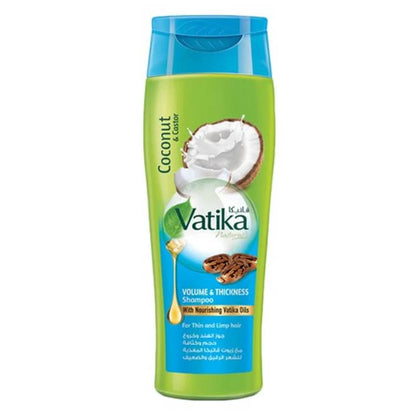 Vatika Naturals Volume & Thickness Shampoo 360ml| Enriched with Coconut & Castor Extracts | For Thin & Limp Hair | With Nourishing Vatika Oils 360ml