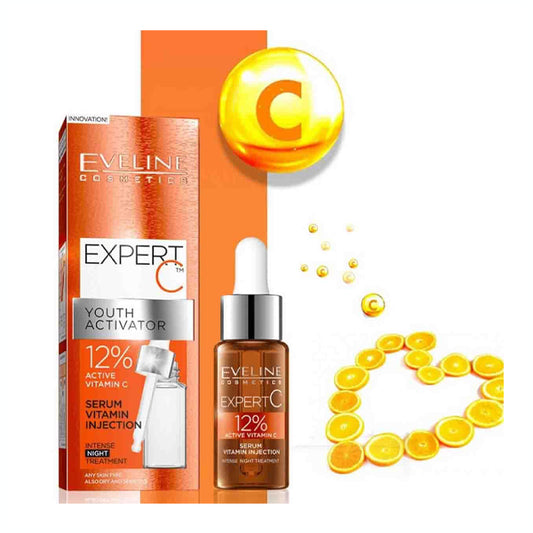 EVELINE COSMEICS EXPERT C VITAMIN SERUM – INJECTION INTENSE NIGHT TREATMENT – 18ML