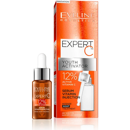 EVELINE COSMEICS EXPERT C VITAMIN SERUM – INJECTION INTENSE NIGHT TREATMENT – 18ML