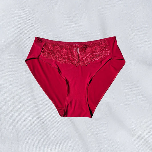 Crimson Kiss – Soft Lace Cotton Ladies Underwear