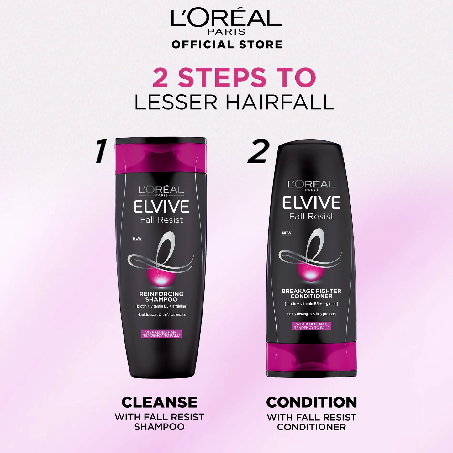 LOreal paris - Fall Resist Shampoo For Hair Fall - 360 ml