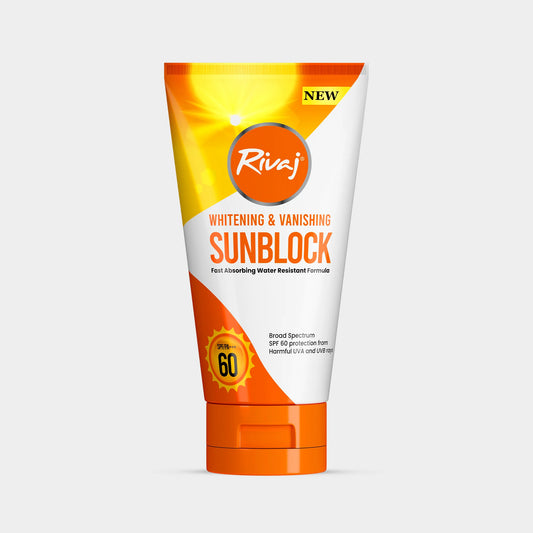 Rivaj Sunblock SPF60 Whitening & Vanishing Sunblock 100ml