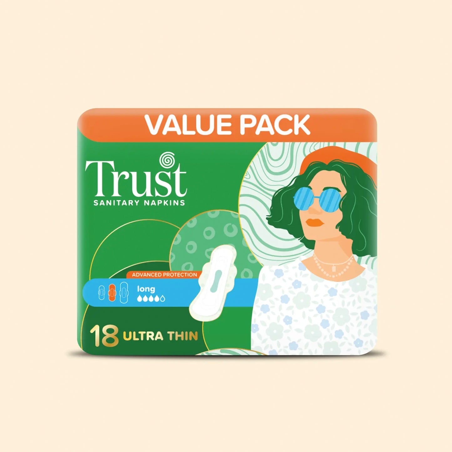 Trust Breathable Ultra Thin Dry Mesh Pads