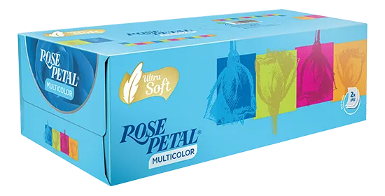 Rose Petal Multicolor Tissue Box