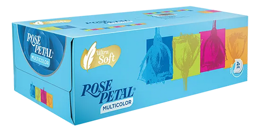 Rose Petal Multicolor Tissue Box
