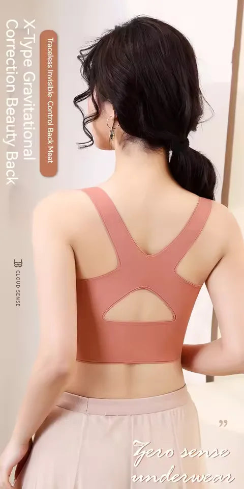 Woman wearing a brown sports bra in pakistan